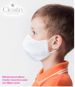 Grösse S Wiederverwendbare Cleafin-Gesichtsmasken mit Silber-Ionen Grösse